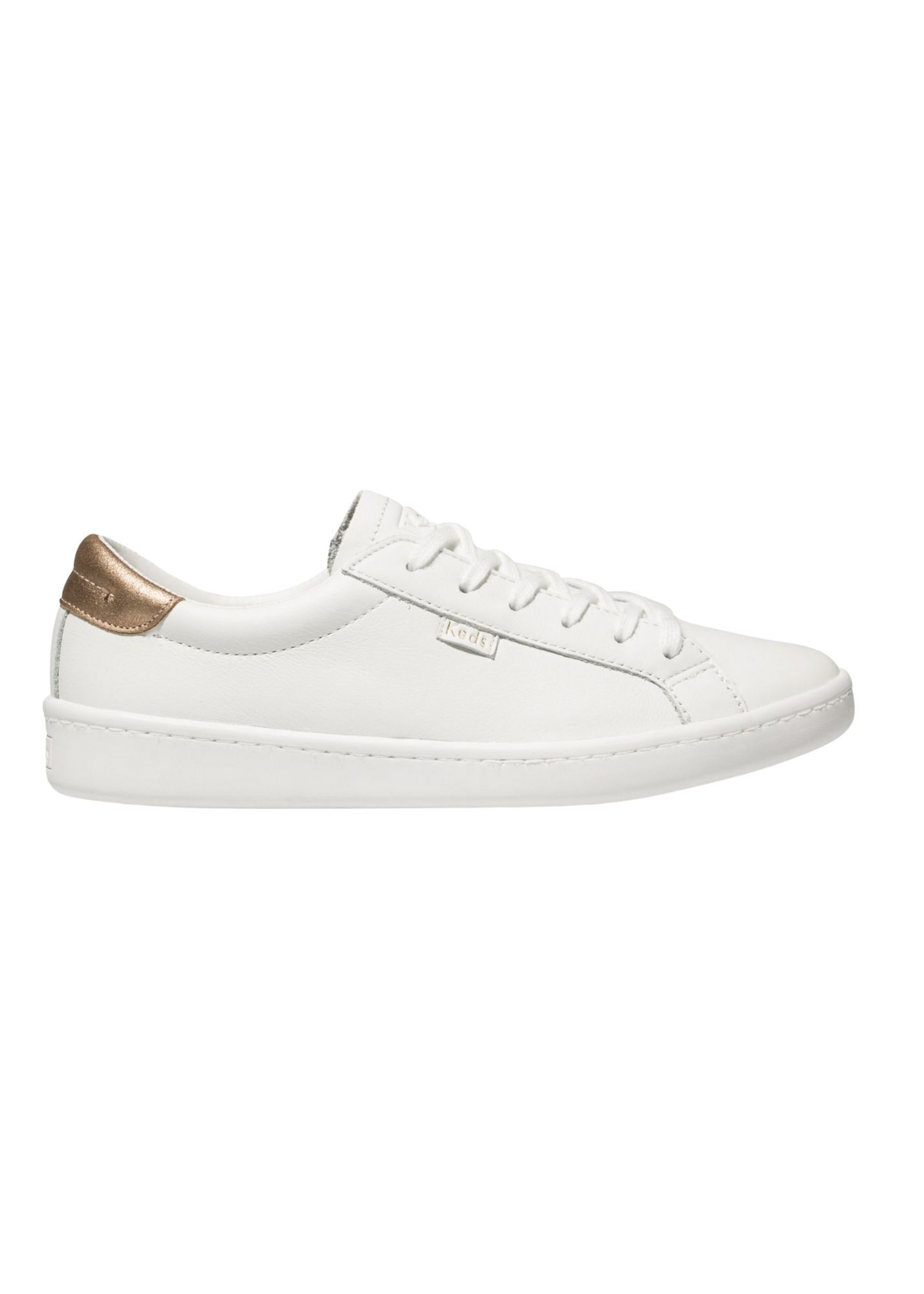 Keds White + Rose Gold Leather Sneaker Shoes Keds