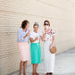 Emerald, coral, and gray midi and maxi modest skirts