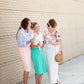 Emerald, coral, and gray midi and maxi modest skirts
