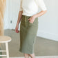 Kennedy Olive Military Style Midi Skirt - FINAL SALE Skirts