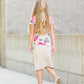 girls knit stretch waist midi skirt in black, gray or tan