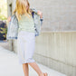 girls knit stretch waist midi skirt in black, gray or tan