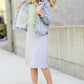 girls knit stretch waist midi skirt in black, gray or tan