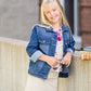 girls knit stretch waist midi skirt in black, gray or tan