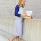 girls knit stretch waist midi skirt in black, gray or tan
