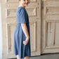 Kinsley Girls Dusty Blue Flutter Sleeve Midi Dress Dresses Dongguan Haohoo Clothing
