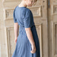 Kinsley Girls Dusty Blue Flutter Sleeve Midi Dress Dresses Dongguan Haohoo Clothing