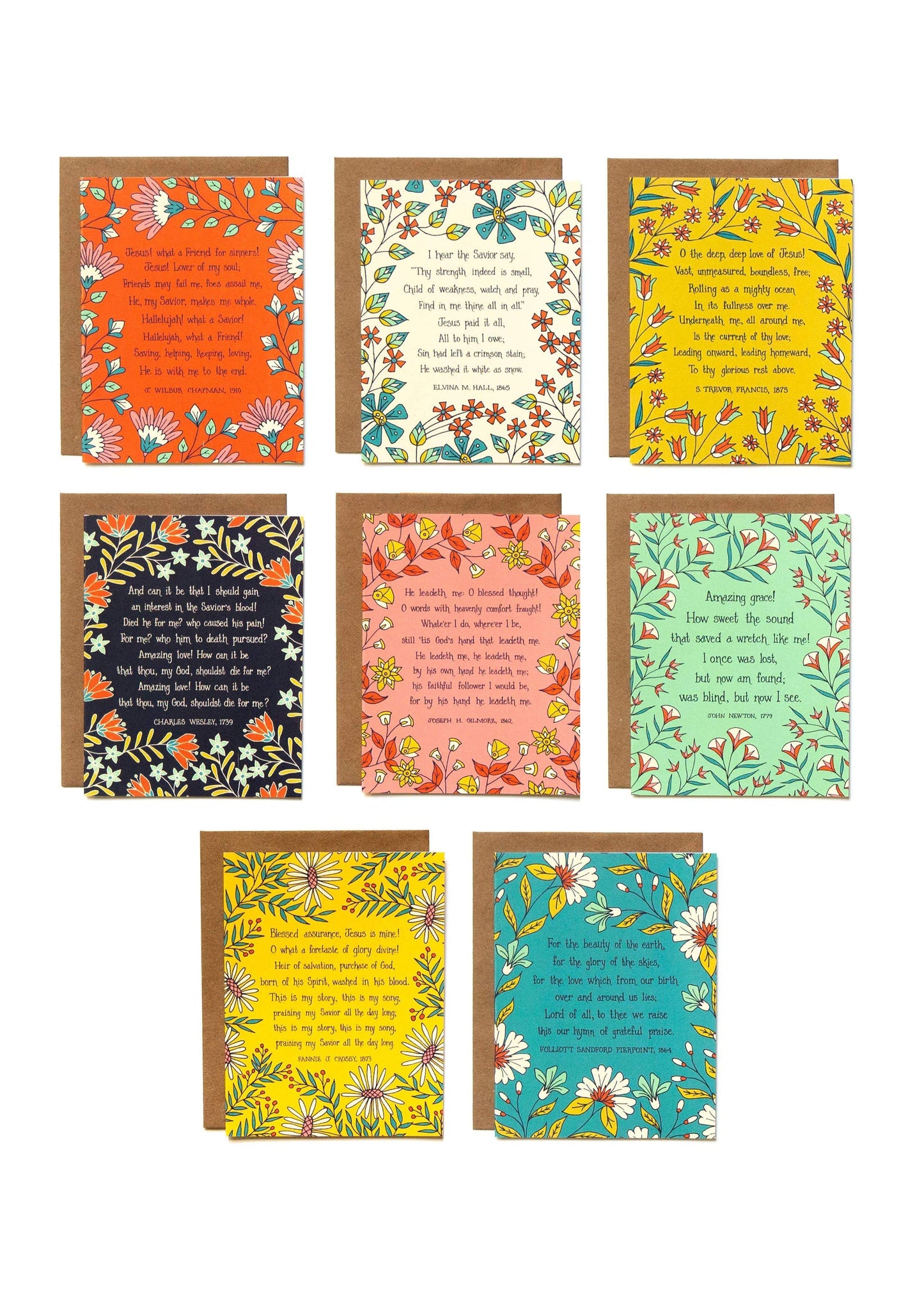 KJV Hymn Greeting Cards - Pack of 8 Home & Lifestyle