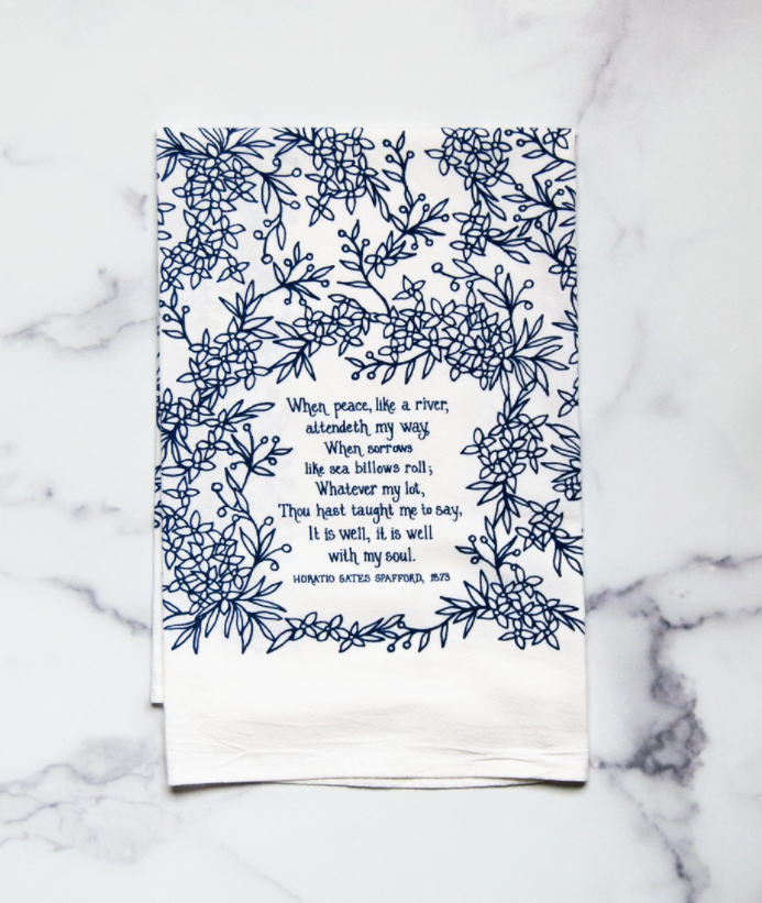 KJV Scripture Tea Towels Home & Lifestyle Little Things Studio It is Well