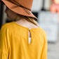 Knit Drawstring Mustard Midi Dress - FINAL SALE Dresses