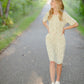Knit Floral Drawstring Midi Dress Dresses Polagram + BaeVely