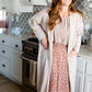 Knit Long Sleeve Maxi Cardigan Tops By Together