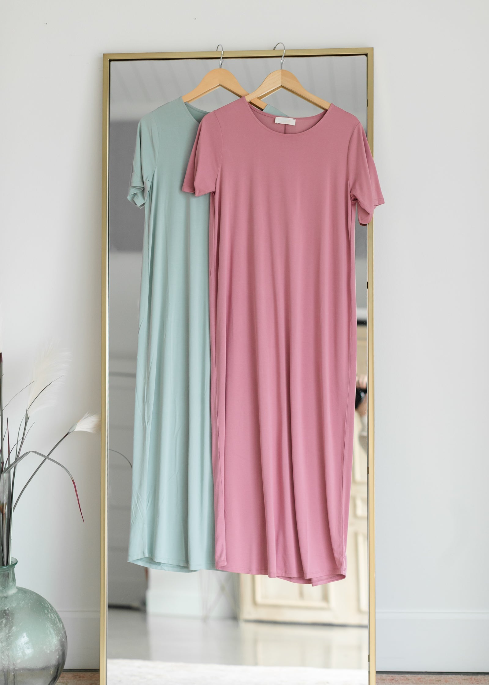 Knit Maxi Short Sleeve Dress Dresses Zenana