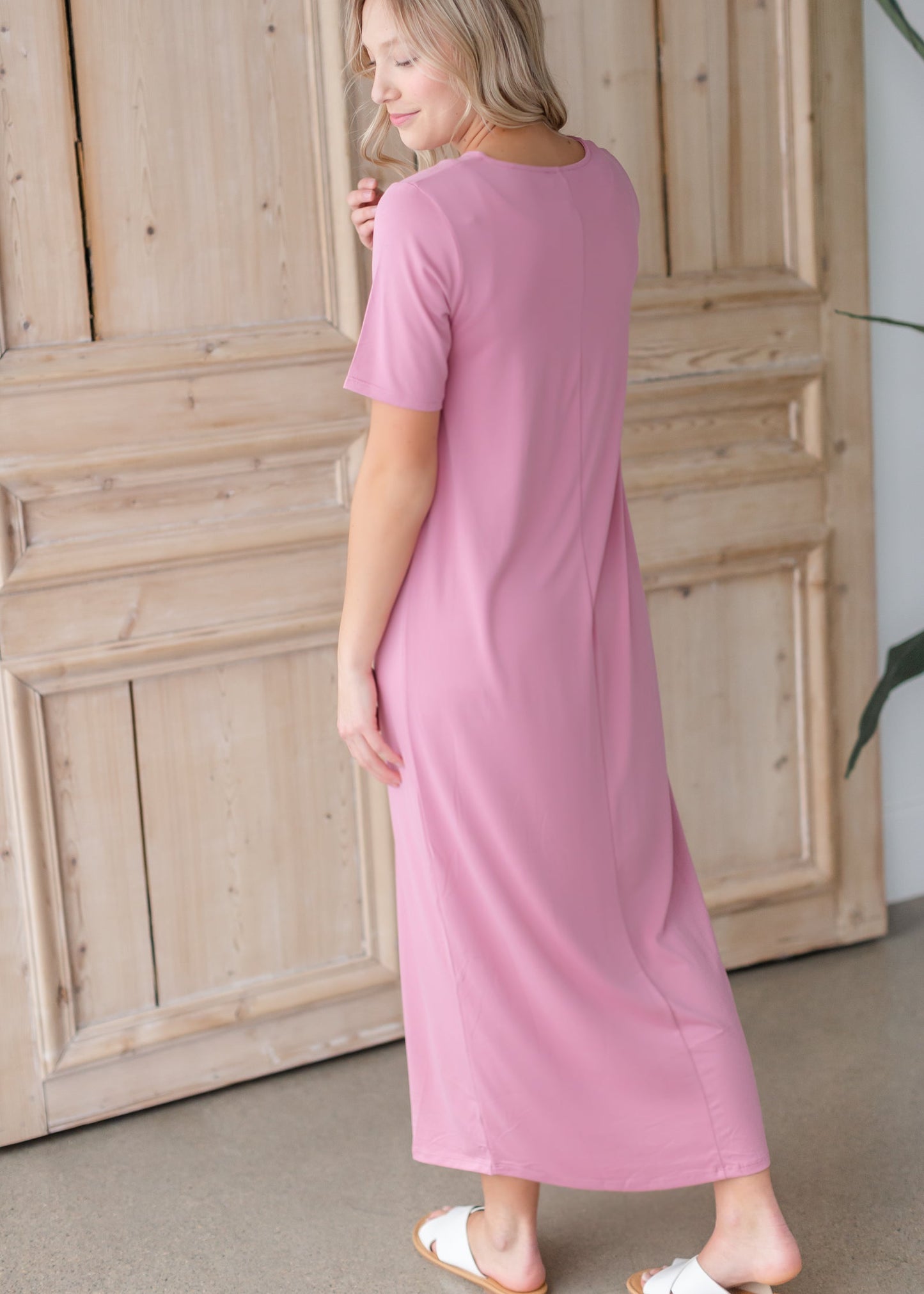 Knit Maxi Short Sleeve Dress Dresses Zenana