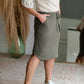 Knit Midi Drawstring Skirt Skirts Zenana