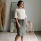 Knit Midi Drawstring Skirt Skirts Zenana