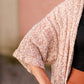 Knit Sweater 3/4 Sleeve Mixed Yarn Cardigan Tops By Together