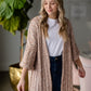 Knit Sweater 3/4 Sleeve Mixed Yarn Cardigan Tops By Together