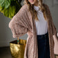 Knit Sweater 3/4 Sleeve Mixed Yarn Cardigan Tops By Together