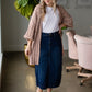 Knit Sweater 3/4 Sleeve Mixed Yarn Cardigan Tops By Together