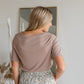 Knit V-Neck Front Pocket Tee Shirt Zenana