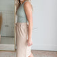 Krista Khaki Drawstring Midi Skirt Skirts Inherit
