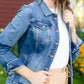 Kut Medium Wash Boyfriend Denim Jacket - FINAL SALE Tops