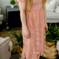 Lace Blush Overlay Midi Dress - FINAL SALE Dresses