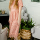 Lace Blush Overlay Midi Dress - FINAL SALE Dresses
