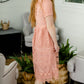 Lace Blush Overlay Midi Dress - FINAL SALE Dresses