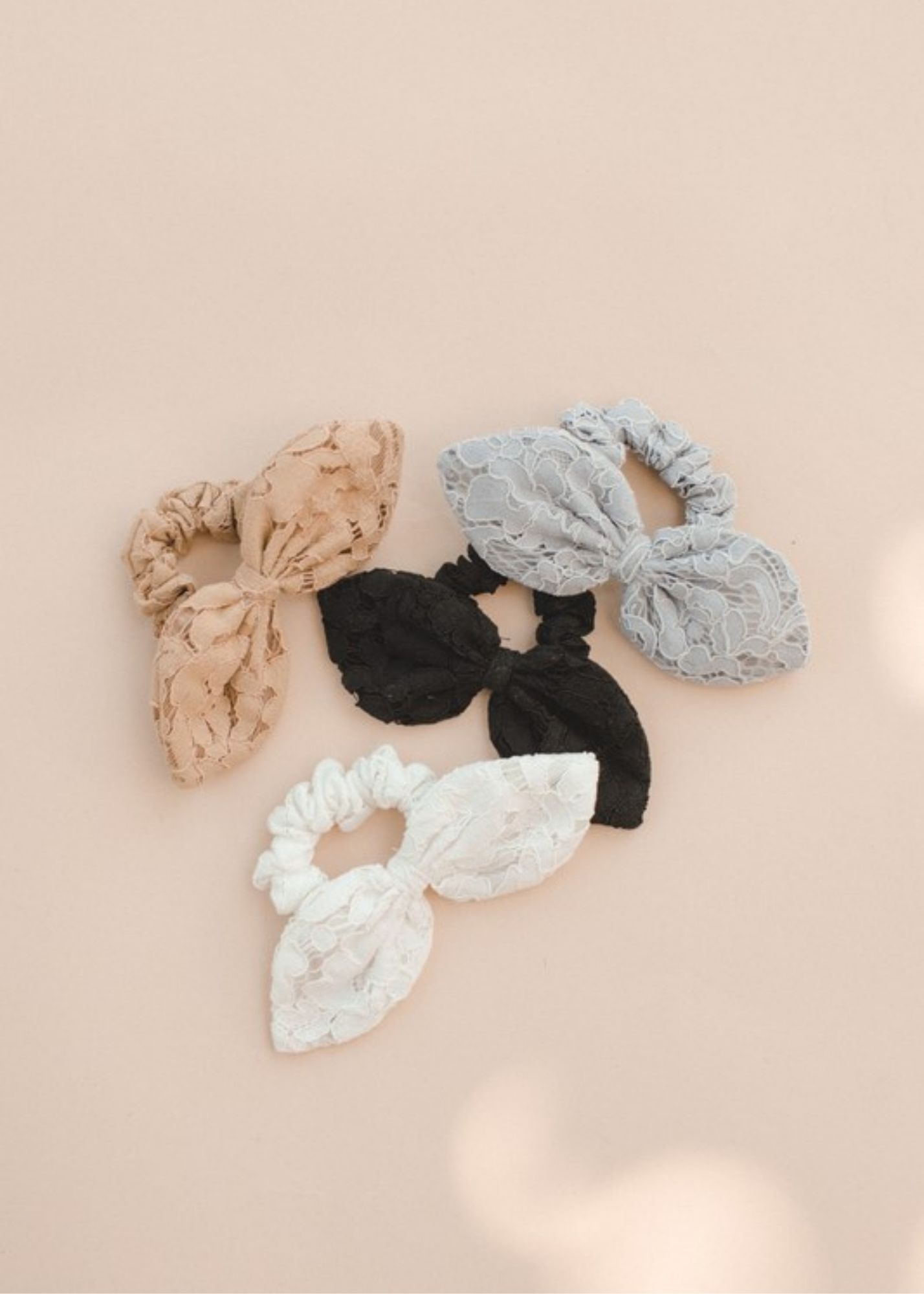 Lace Bow Scrunchies Accessories Space 46 Black