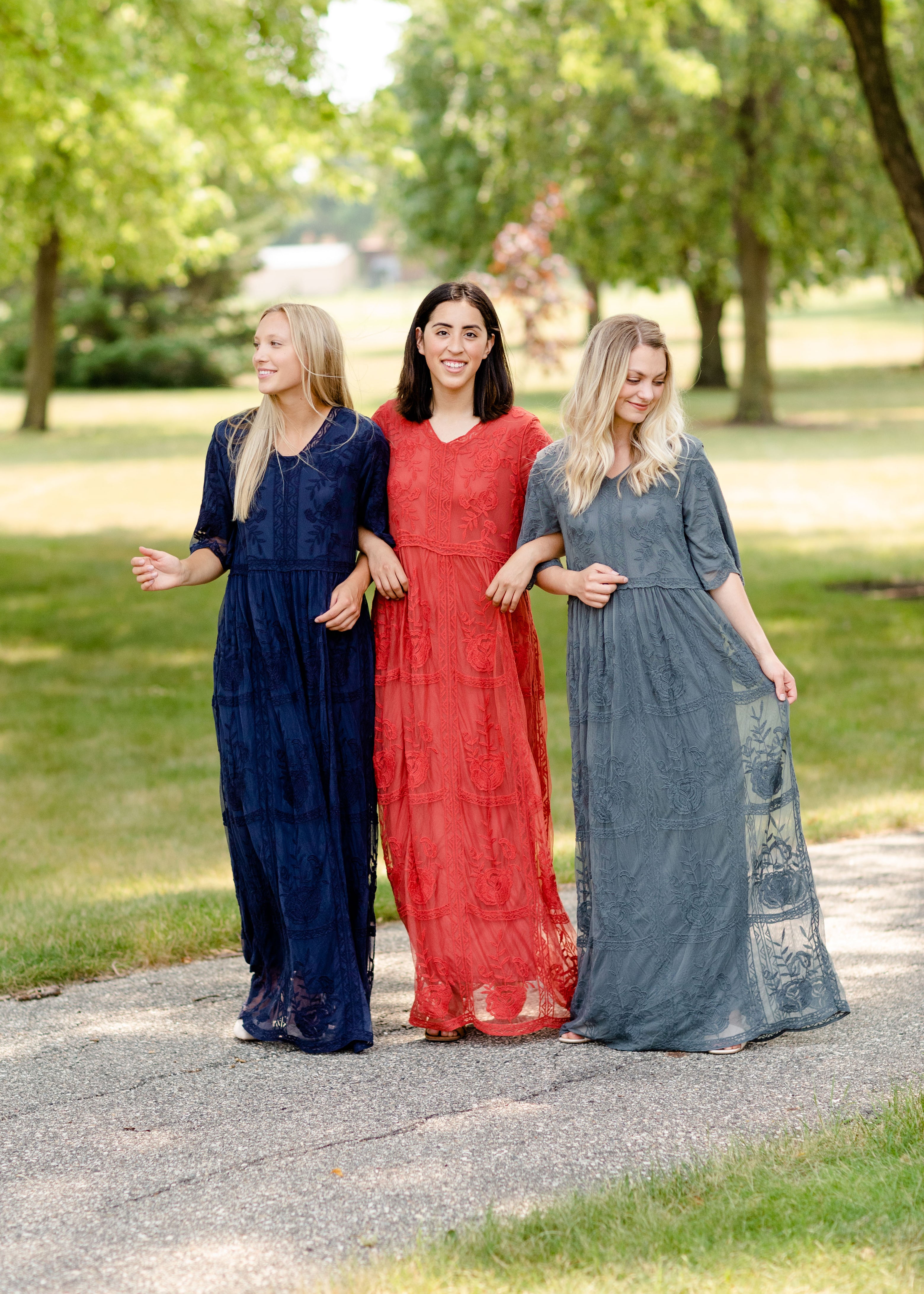Lace Overlay Bell Sleeve Maxi Dress FINAL SALE Inherit Co
