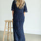 Lace Overlay Bell Sleeve Maxi Dress - FINAL SALE Dresses