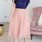 Lace Stretch Waist Midi Skirt - FINAL SALE Skirts