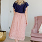 Lace Stretch Waist Midi Skirt - FINAL SALE Skirts
