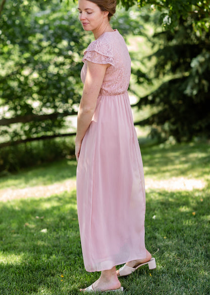 Lace Top Flowy Maxi Dress - FINAL SALE Dresses