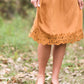 Lace Trim Midi Dress Dresses
