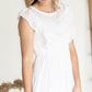 Lace Trim Smocked Waist Midi Dress Dresses