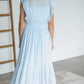 Lace Trim Smocked Waist Midi Dress Dresses