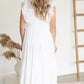 Lace Trim Smocked Waist Midi Dress Dresses