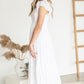 Lace Trim Smocked Waist Midi Dress Dresses