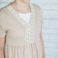 Lace Trim Tunic Dress - FINAL SALE Dresses Taupe / S