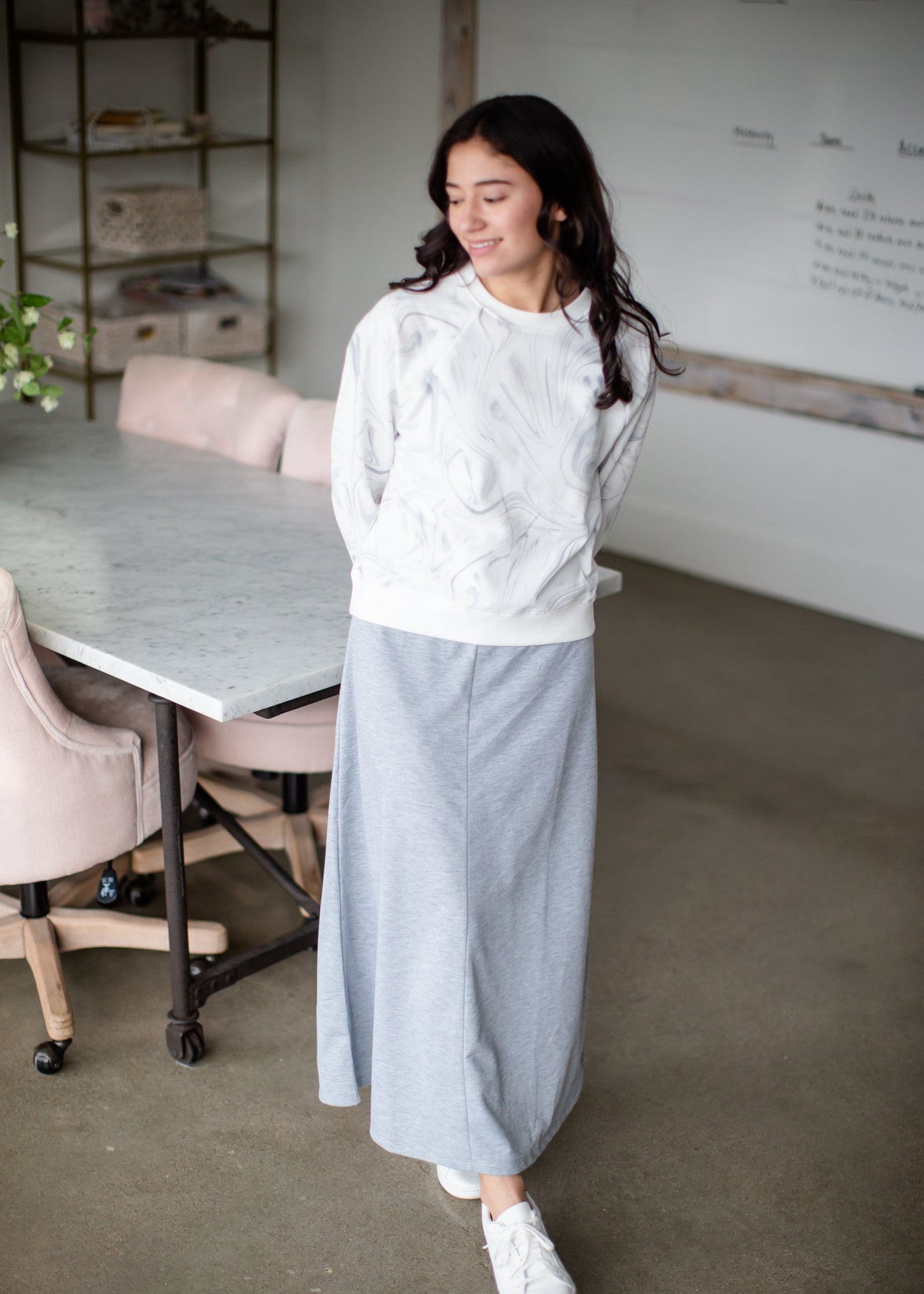 Laki Marble Sweatshirt Tops Z Supply