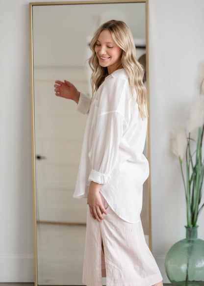 Lalo Button Up Top with Pockets Shirt Z Supply