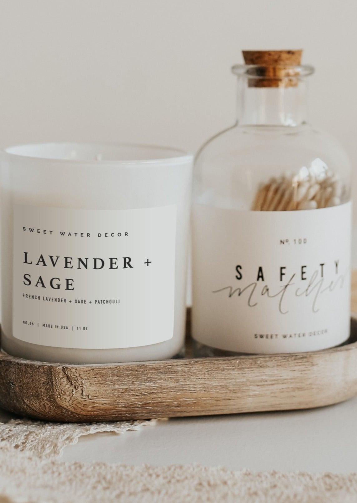 Lavender and Sage Soy Candle Home & Lifestyle Sweet Water Decor
