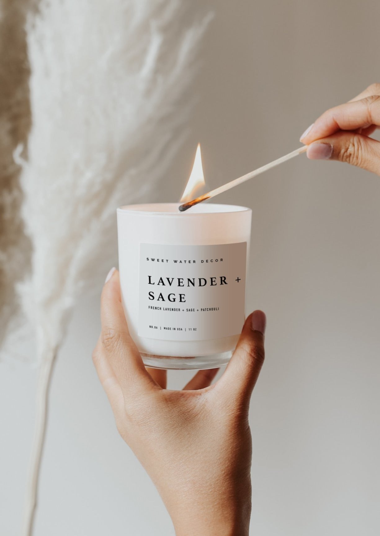 Lavender and Sage Soy Candle Home & Lifestyle Sweet Water Decor