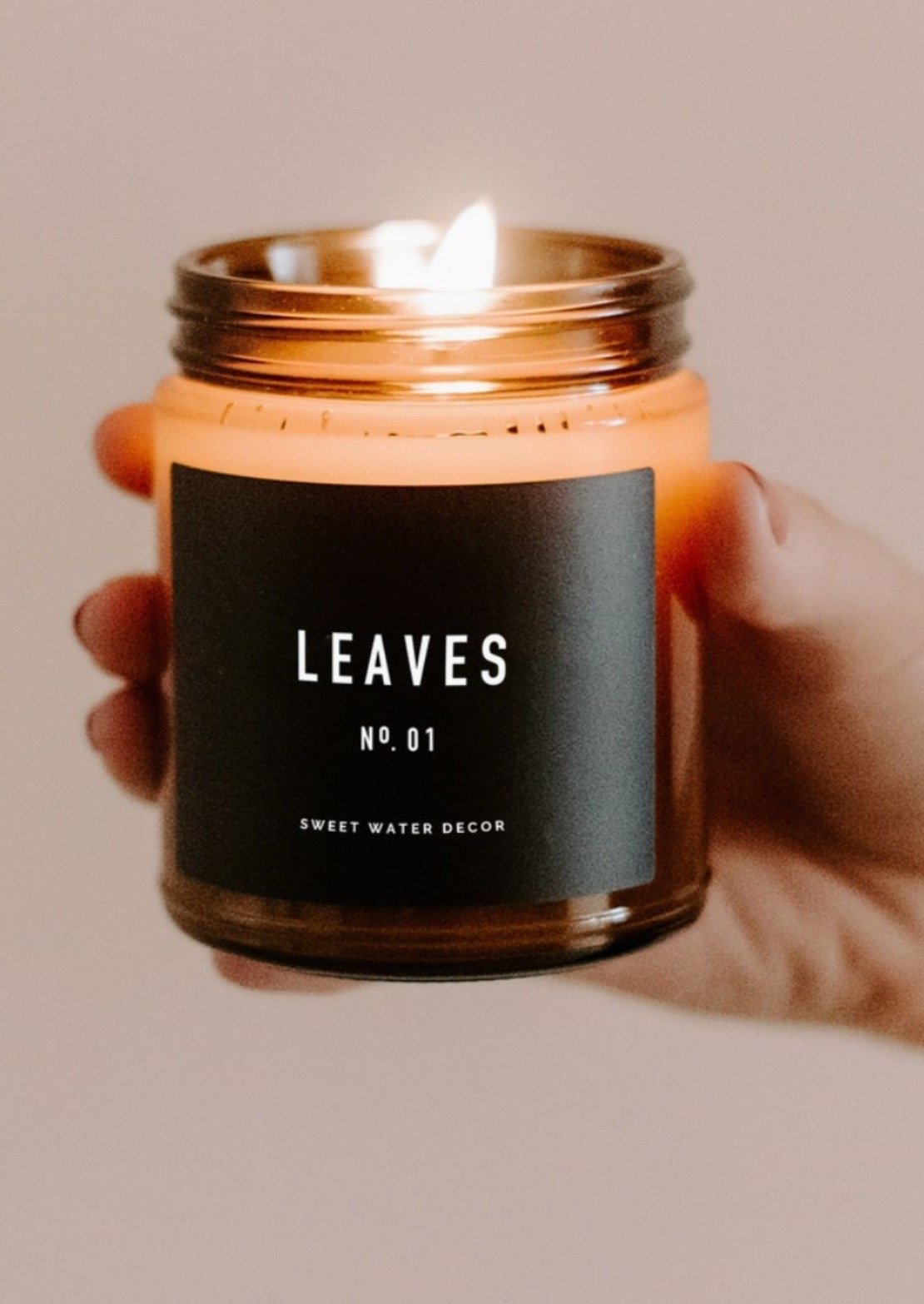 Leaves Scented Soy Candle Home Listing Sweet Water Decor
