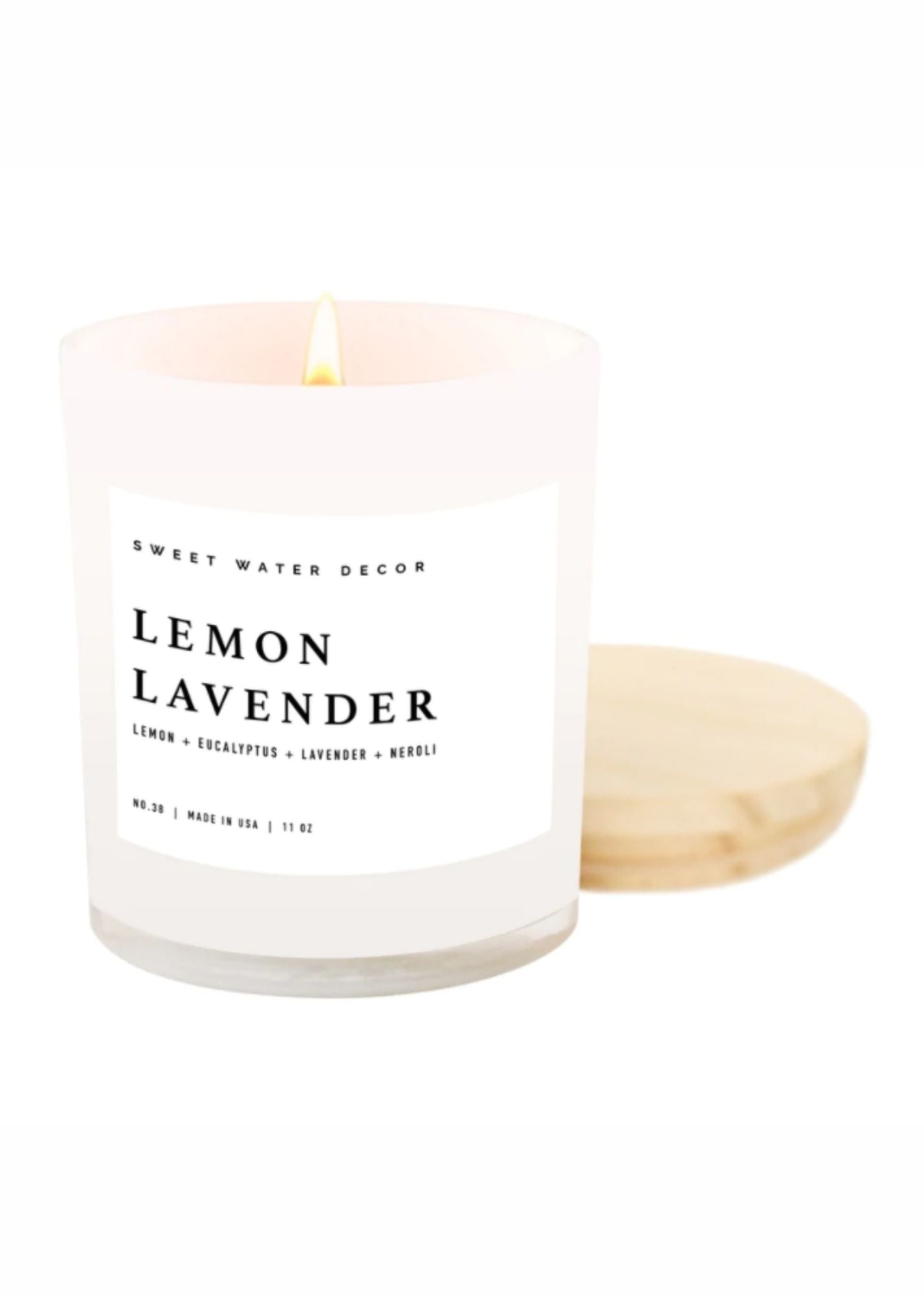 Lemon Lavender Soy Candle Accessories Sweet Water Decor