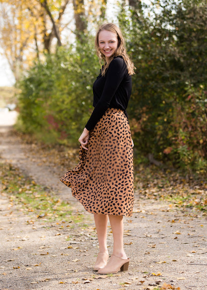 Leopard Print Flowy Midi Skirt - FINAL SALE Skirts