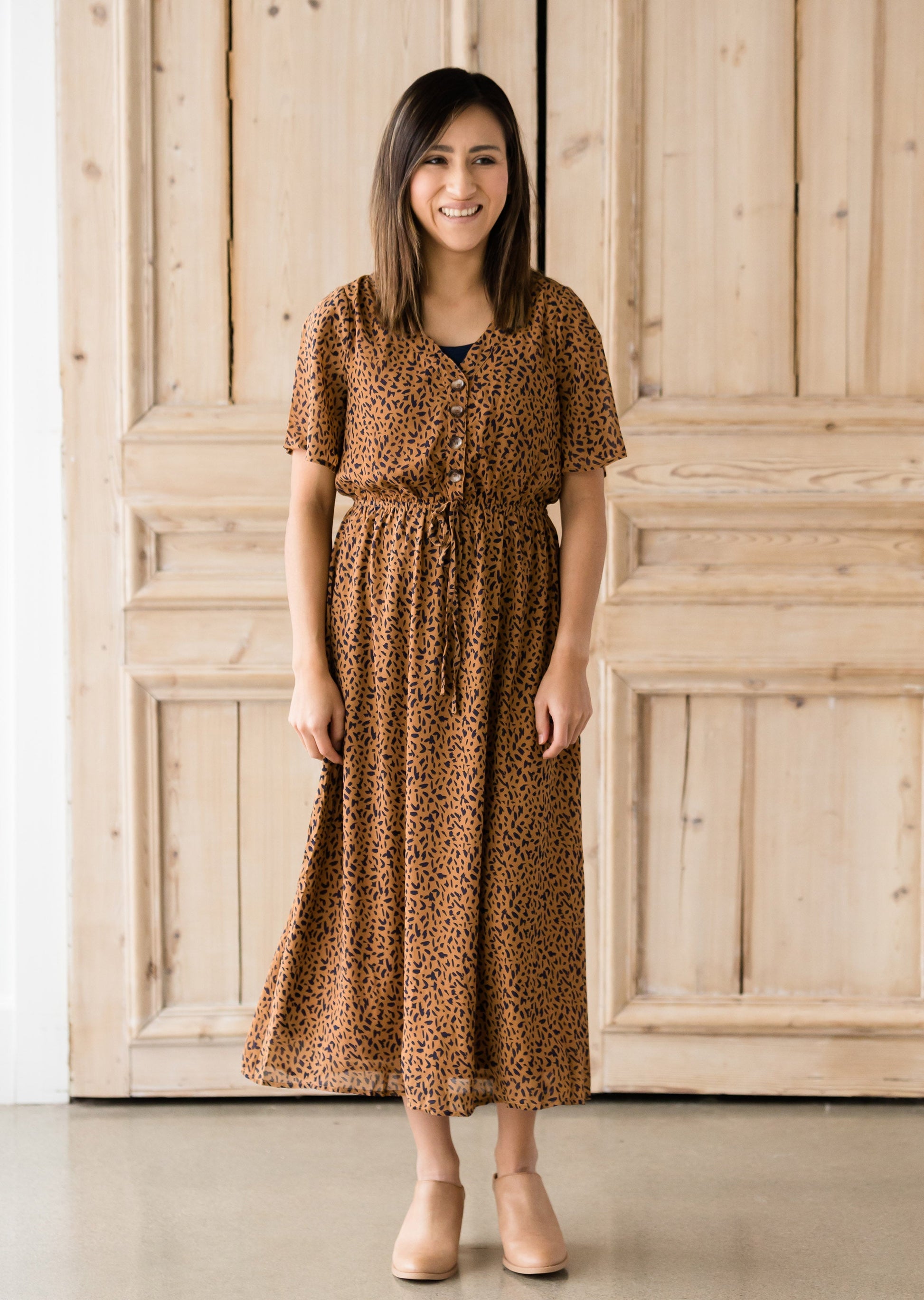 Leopard Print Midi Dress - FINAL SALE Dresses